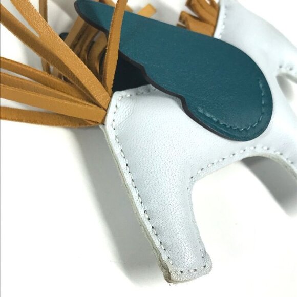 Hermes Pegase Rodeo Bag Charm PM Bleu Tie, Celeste and Bleu  Hermes Charm Pegase Pegasus PM Agnomiro Prime Sesame Blue